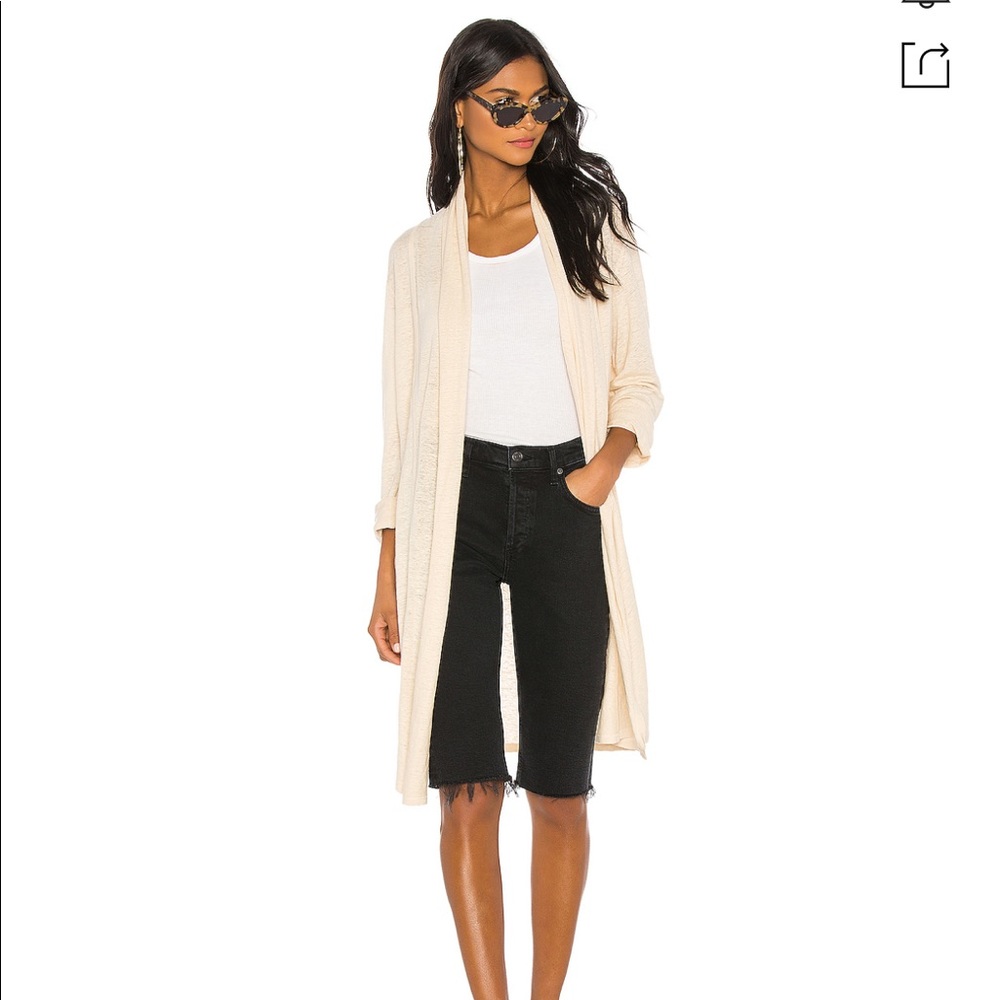 Theory linen Shawl cardigan, size P